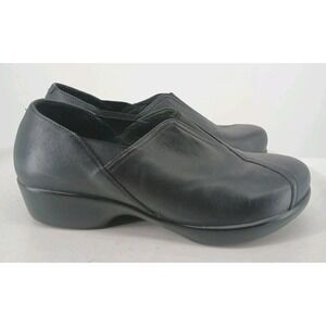 Dansko Professional Shoes Womens 42 / 11.5-12 Black Leather Clogs Nursing.  C115